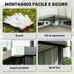 Outsunny Garage for Robot Lawn Mower with Sloped Steel Roof, 108x86x62.5 cm, Dark Grey