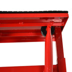 Steel Motorcycle Stand max 150kg with Rubber Surface and Crank, 48x34x43 cm, Red