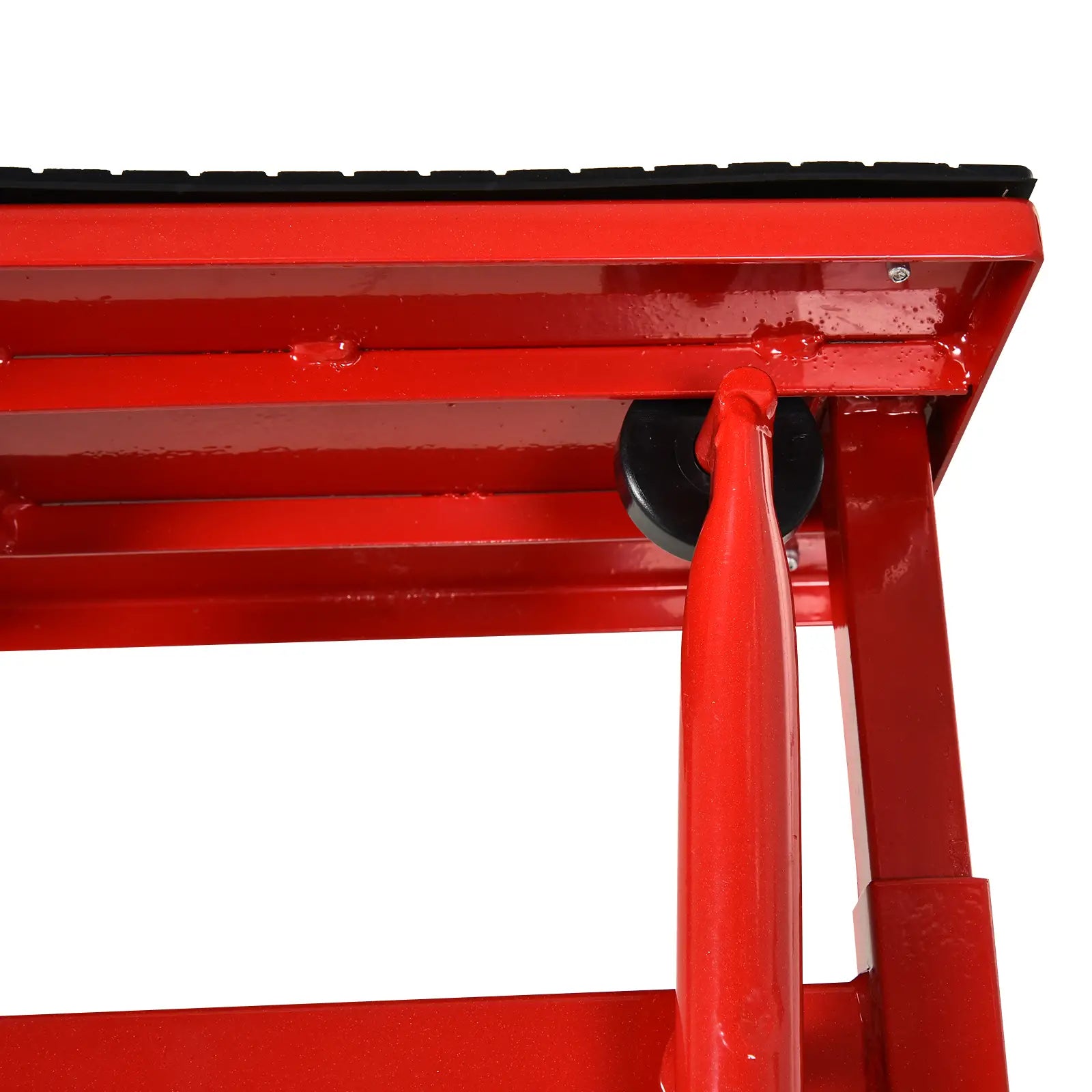 Steel Motorcycle Stand max 150kg with Rubber Surface and Crank, 48x34x43 cm, Red