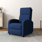 HOMCOM 160° Manually Reclining Relaxing Chair with Fabric Footrest, Blue
