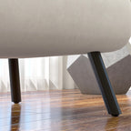 Velvet Cream,  3 in 1 Armchair Bed with Reclining Backrest and Cushion, in Velvet Effect Fabric, 63x73x81 cm, Cream