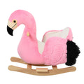 Homcom Fenicoptero Cardolo in wood and pink stuffed stuffed - Borgè