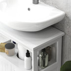 Under-Sink Cabinet with Shelf and Cabinet, U-Shaped and 2 Doors, 60x30x60 cm, White