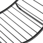 Indoor/Outdoor Metal Fireplace Log Holder, Basket-Shaped Indoor Log Holder, 45x29.5x47cm, Black