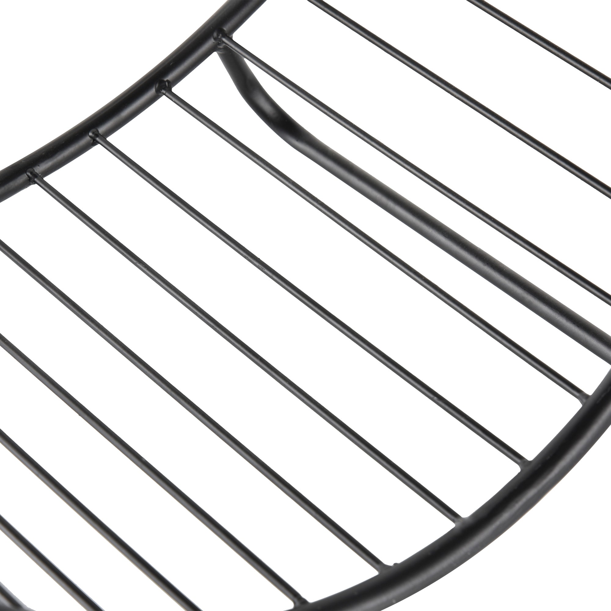 Indoor/Outdoor Metal Fireplace Log Holder, Basket-Shaped Indoor Log Holder, 45x29.5x47cm, Black