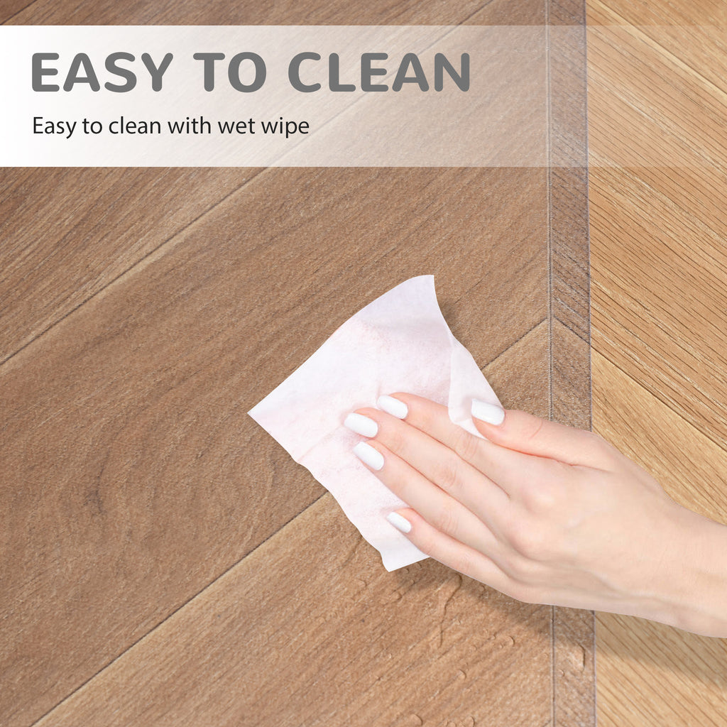 Non-slip floor-saving office chair mat in plastic, 90x120cm, transparent - Borgè