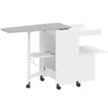 Folding Ironing Board with Storage, Space-Saving, White