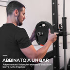 SPORTNOW Weight Kit with 2 x 5 kg Discs and 2 x 2.5 kg Discs in Polypropylene and Sand, Ø27x4.5 cm and Ø24x3.5 cm, Black