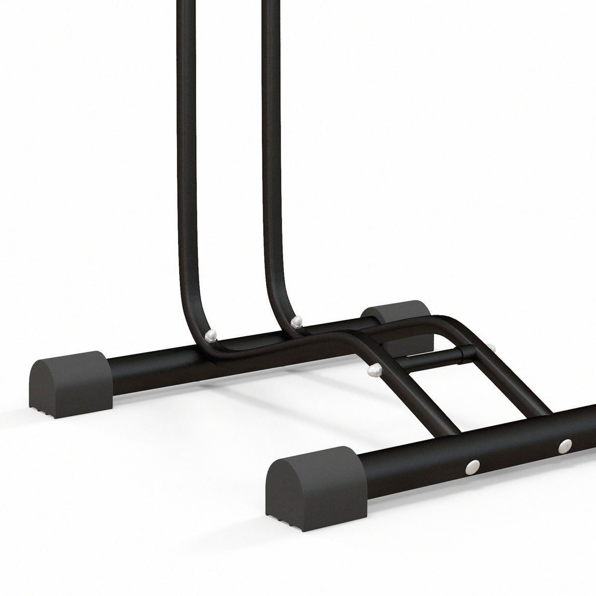 HOMCOM Bike Stand with Adjustable Hooks, Compatible with 24"-29" and 700c Bikes, for Garage, Indoor and Outdoor, Black