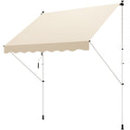 Outsunny 3x1.5m Arm Awning with Crank and Telescopic Structure, Beige