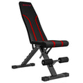 SPORTNOW Folding Gym Bench, Multifunctional Incline Abdominal Bench with 6-Level Adjustable Backrest, Black