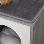 Multi-Level Cat and Kitten Scratching Post with Sisal Rope Bed and Column, Grey, 59 x 39 x 62cm - Borge' Group Limited