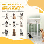 Adjustable Dog Gate 76-104 cm, 106 cm High Gate with 2 Extensions, White