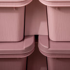 6-Drawer Children's Dresser with Rounded Edges, Pink PP, 75 x 37 x 56.5 cm
