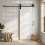 Sliding Door Industrial Style Interior Door, 81.3x213.4cm, Wood