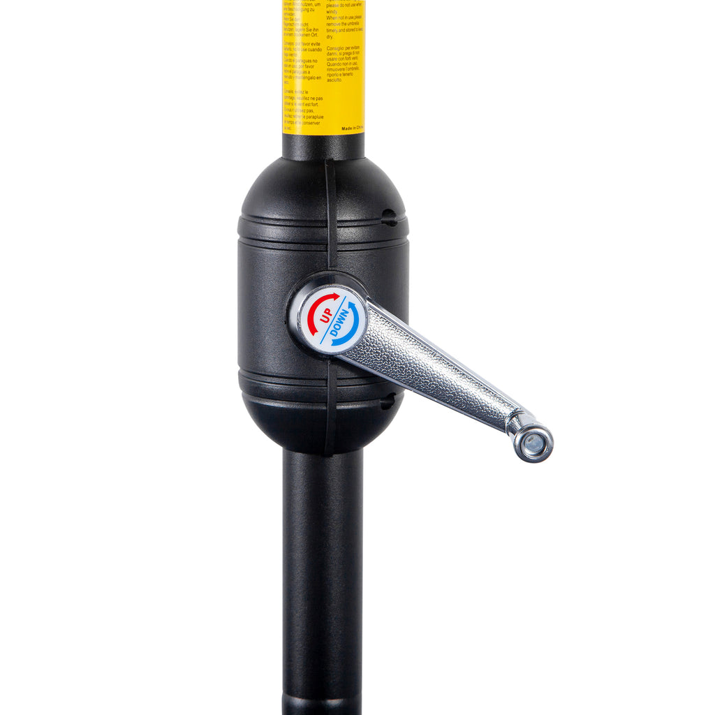 Space-Saving Mezzaluna Wall Umbrella with Crank Opening, Coffee