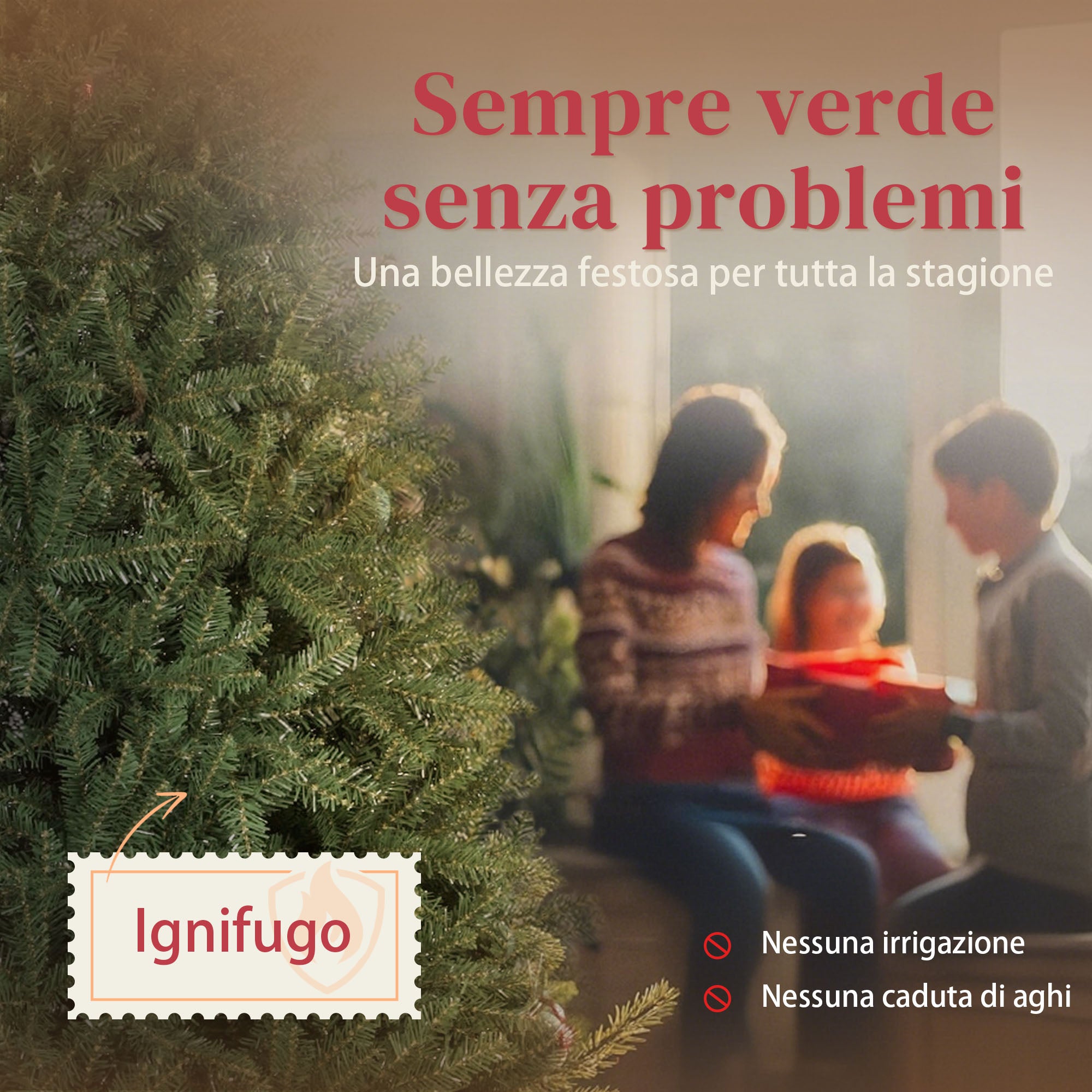 210cm Artificial Christmas Tree with Hinged Branches and Folding Metal Base, Green