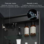 Bathroom Cabinet with Mirror, Adjustable LED Lights and Anti-Fog Function, Black