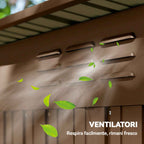 Outsunny Metal Garden Shed with Vents and Sliding Door, 159x106x181 cm, Brown