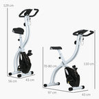 Folding Magnetic Exercise Bike with 8 Resistance Levels and Adjustable Seat, Steel, 97x43x110 cm, Black