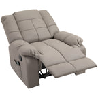 Relax Armchair with 8 Massage Points and 165° Reclining in Faux Leather, Gray - Borgè