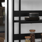 Homcom kitchen island with shelves, marble effect and metal structure, 100x50x90cm, black and white - Borgè
