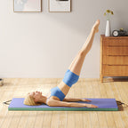 Foldable and Padded Fitness Mat with 2 Handles, Made of Plastic and EPE, 180x60x5 cm, Green and Purple