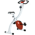 Folding Magnetic Exercise Bike with 8 Resistance Levels and Adjustable Seat, Steel, 97x43x110 cm, Red