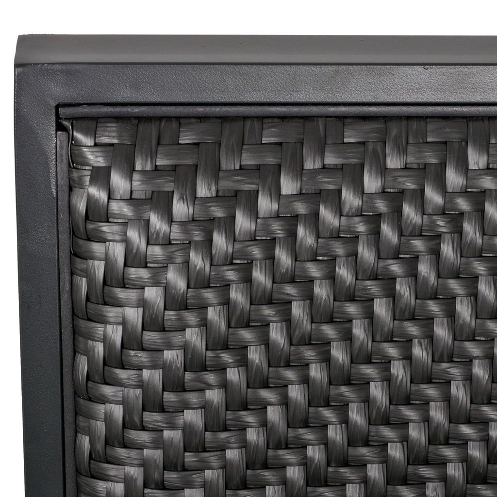 Garden Lounge Set with Outdoor Sofa and Coffee Table, Synthetic Rattan Garden Furniture, 4-Piece Set, Grey