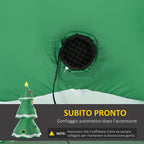 Inflatable Christmas Tree with Santa Claus and LED Lights, Inflator Included, 162x125x247cm