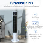 Evaporative Cooler Fan 3 Modes and 3 Speeds, Timer, Oscillation and Remote Control, White