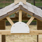 Outsunny Casetta Bimbi 3-7 years at 2 windows with portavas and bench, in fir wood and pp, 113LX94x134.5 cm - Borgè