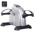 HOMCOM Mini Portable Exercise Bike for Legs and Arms, Rehabilitation Pedal Exerciser with LCD Display, Silver