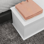 Multipurpose Wooden Storage Bench for Bedroom and Entrance, 80x40x40 cm, White