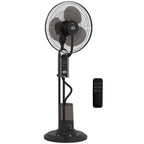 Adjustable Misting Fan 3 Speeds and 3 Modes, 75° Oscillation, Remote Control, Black