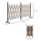 Outsunny extensible fence self-supporting steel and aluminum, width 52-405 cm, dark brown - Borgè