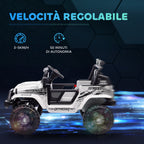 12V Electric Off-Road Ride-On Toy Car for Kids with Dual Motors, Ages 3-6 Years, Remote Control and Lights, White