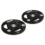 Set of 2 20kg Steel Weight Discs with Rubber Coating for Barbell