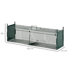 Small Animal Cage Trap, Mouse and Rat Cage with Double Door, 100x25x28cm