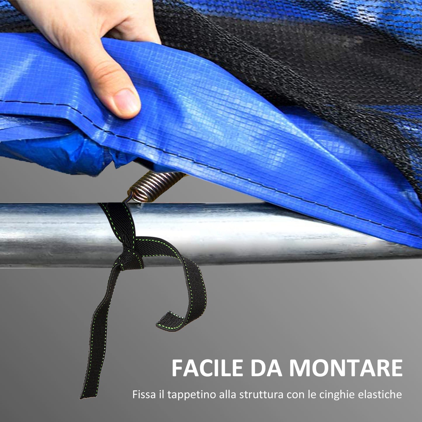 Trampoline Cover Ø244x30 cm Foldable and Portable, in Plastic, PE and Foam, Multicolor