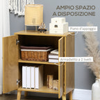 Vintage Style Multipurpose Wooden Cabinet with Two Internal Shelves, 60x30x76cm