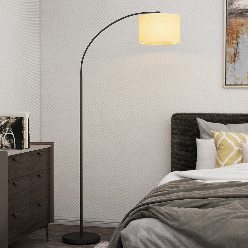 Adjustable LED Floor Lamp with Remote Control, 11 Temperatures and 11 Brightness, 1H Timer, Rotatable, Black