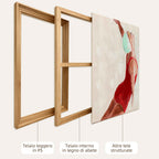 HOMCOM Set of 2 Modern Canvas Prints, Wall Art with Hooks Included, 40x40 cm