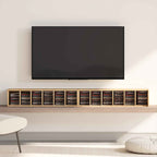 HOMCOM Set of 2 CD Racks with 6 Adjustable Shelves for 204 CDs, Wooden, 21x22.5x88.5 cm, Wood Color
