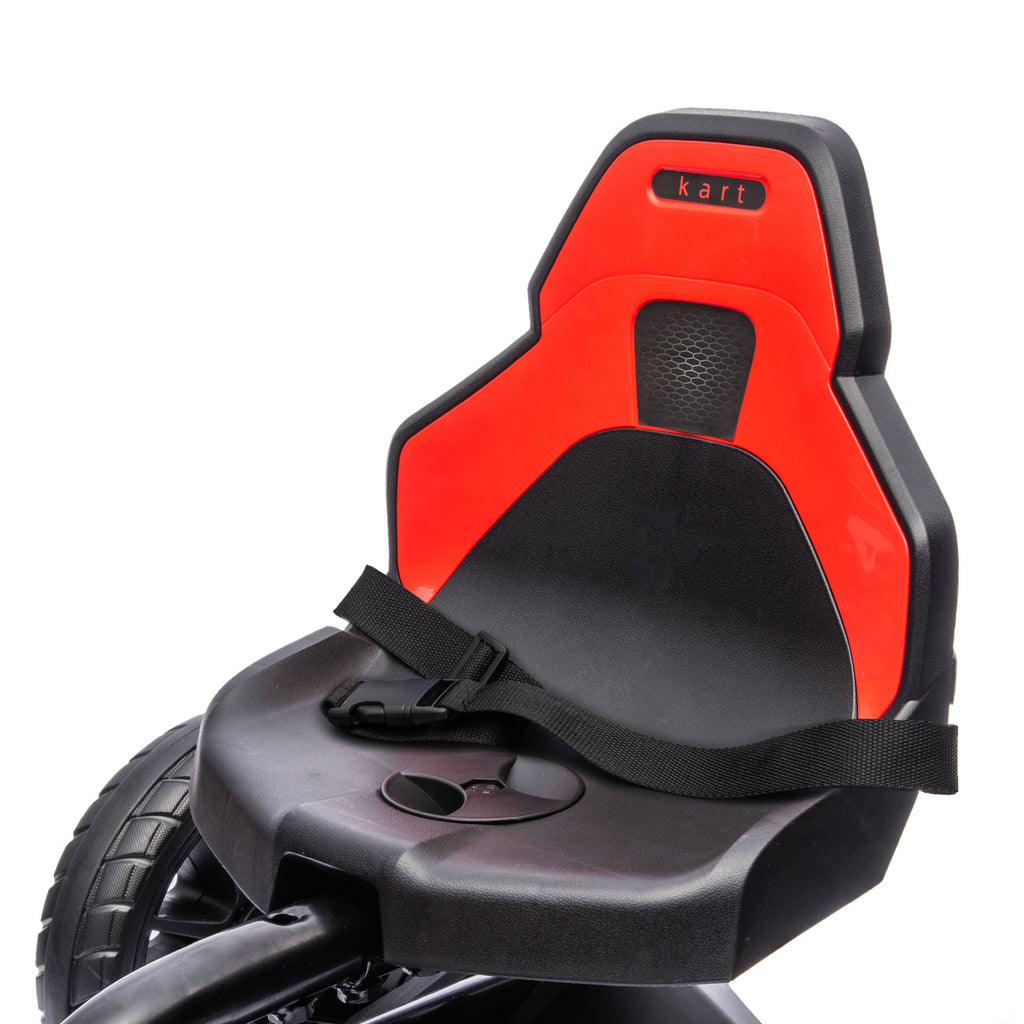 Pedal Go Kart for Kids Ages 3-8 with Adjustable Seat and EVA Wheels, 100x58x58.5 cm, Red and Black