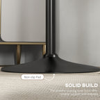 Homcom tall table from modern round bar with steel base and mdf top, Ø70x102cm, black - Borgè