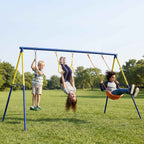 3-in-1 Garden Swing for Children 3-8 Years, Made of Steel and PE, 285x160x181 cm, Multicolored