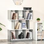 8-Tier Bookcase for Living Room and Bedroom, Wooden, 100x24x124 cm, Charcoal Grey