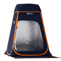 Outsunny Waterproof Pop-Up Shower Tent with Removable Roof, 190T Polyester and Steel, 152x152x200 cm, Dark Blue