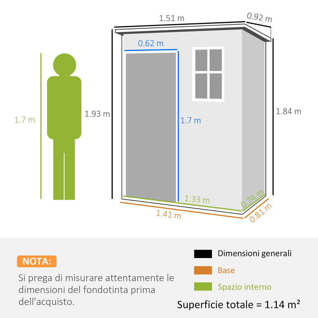 Outsunny Garden Tool Shed with Lockable Door, Window and Air Intake, Gray - Borgè